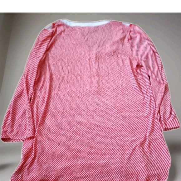 Jones NY Retro Red & White Geometric Print Shirt Medium - Picture 5 of 5